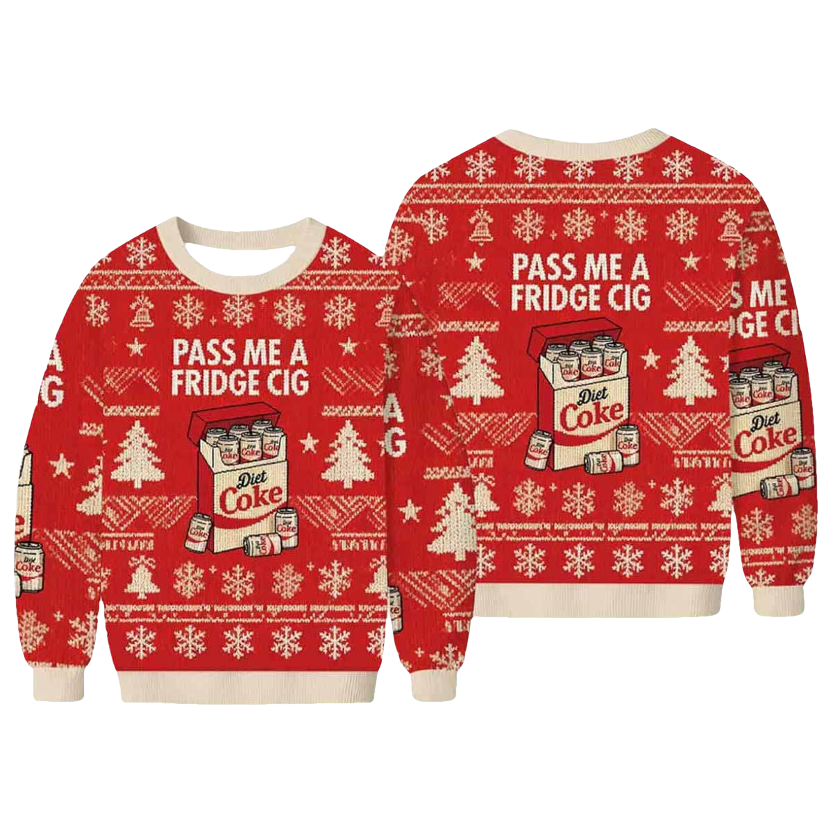 Diet Coke Cigarette Pack Ugly Christmas Sweater - Moonbestprint