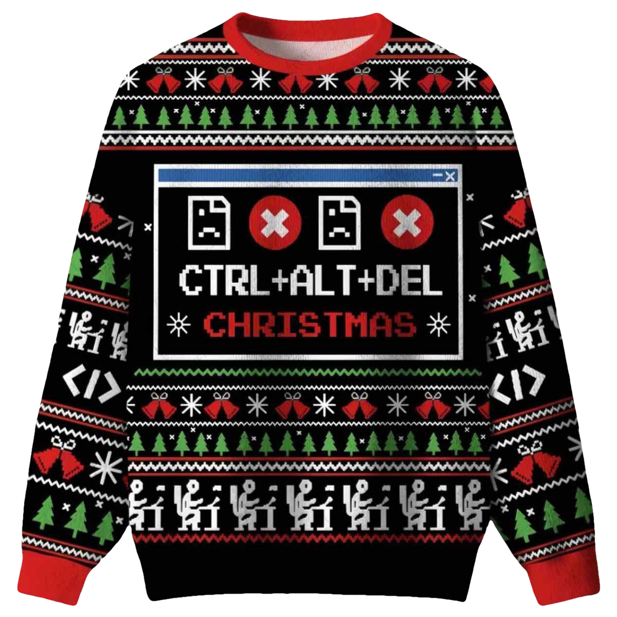 Ctrl Alt Del Christmas Ugly Christmas Sweater - Moonbestprint