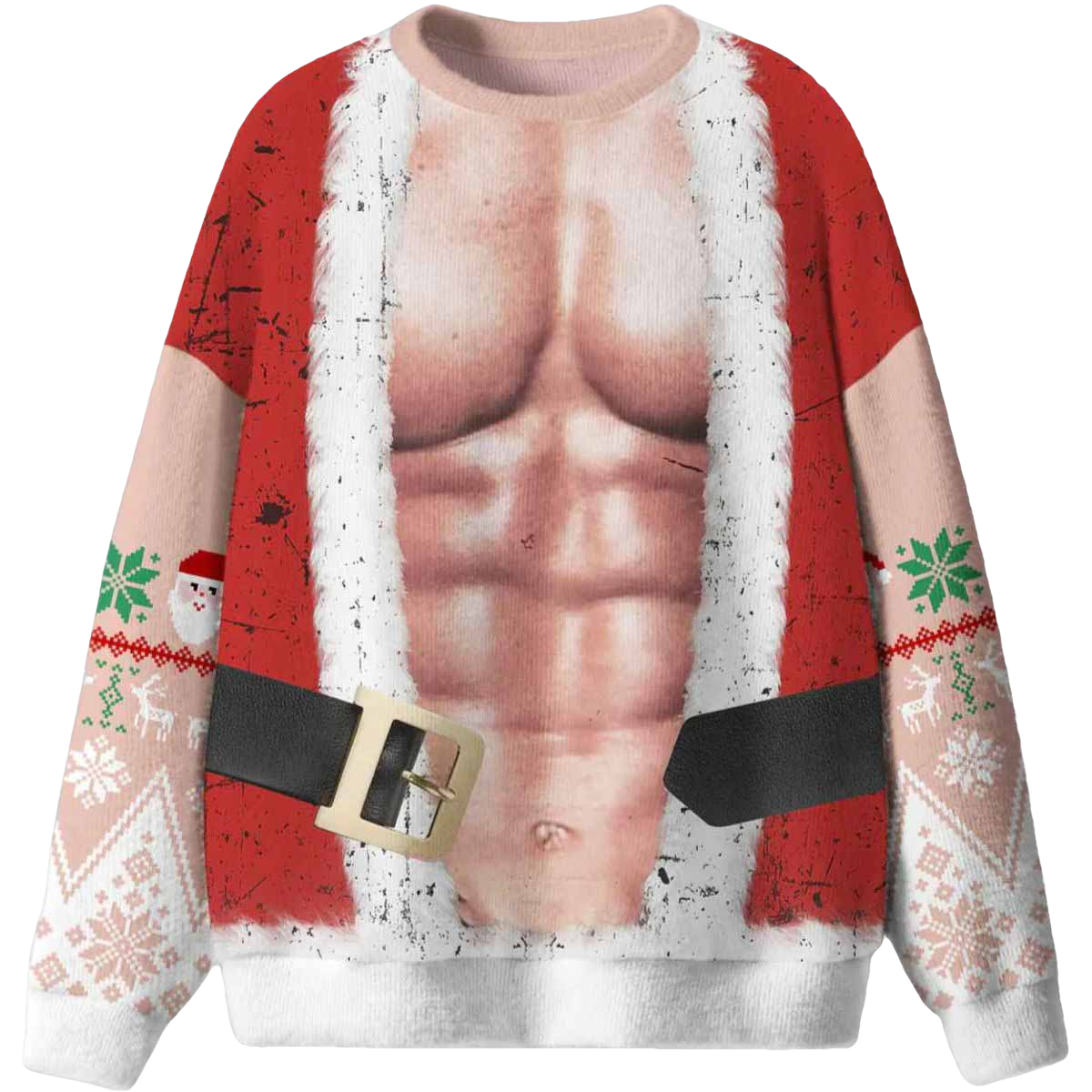 Muscle Santa Ugly Christmas Sweater - Moonbestprint
