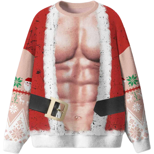 Muscle Santa Ugly Christmas Sweater - Moonbestprint