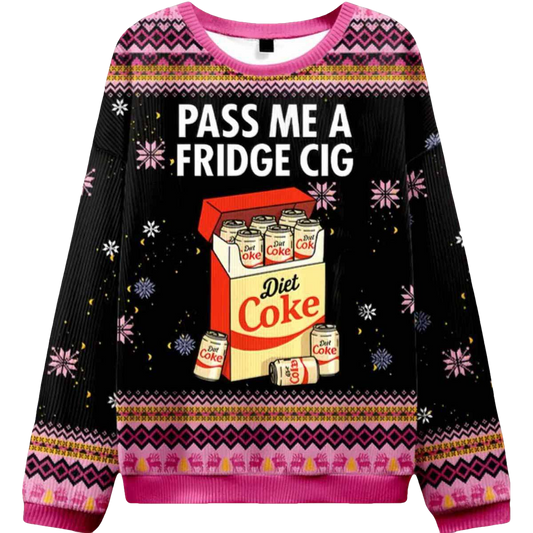 Diet Coke Is Just A Fridge Cigarette Ugly Christmas Sweater - Moonbestprint