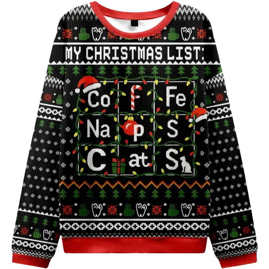 My Christmas List Ugly Christmas Sweater - Moonbestprint