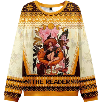 The Reader Moonlit Tales Ugly Christmas Sweater - Moonbestprint