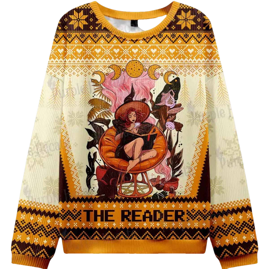 The Reader Moonlit Tales Ugly Christmas Sweater - Moonbestprint