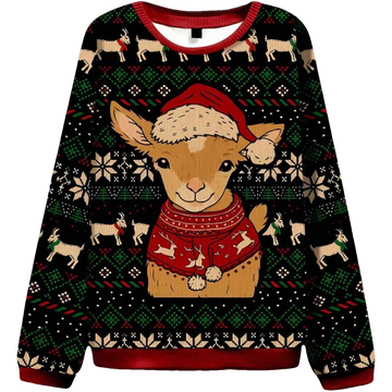 Goat In Festive Outfit Ugly Christmas Sweater - Moonbestprint