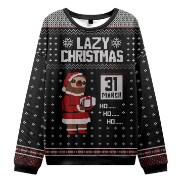 Lazy Christmas Ugly Christmas Sweater - Moonbestprint