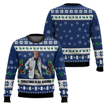 Billy Mack Christmas Is All Around Love Actually Ugly Christmas Sweater - Moonbestprint