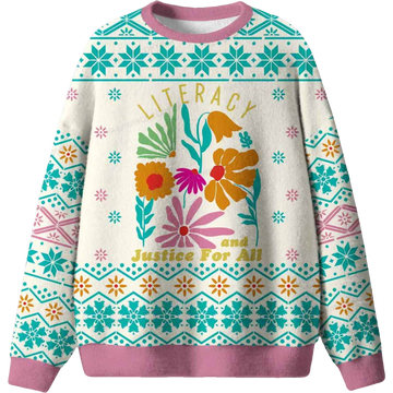 Literacy And Justice For All Ugly Christmas Sweater - Moonbestprint