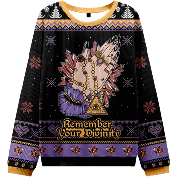 Remember Your Divinity Ugly Christmas Sweater - Moonbestprint