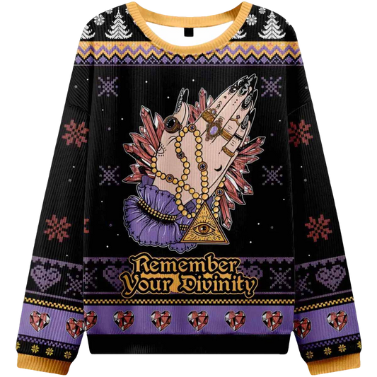 Remember Your Divinity Ugly Christmas Sweater - Moonbestprint