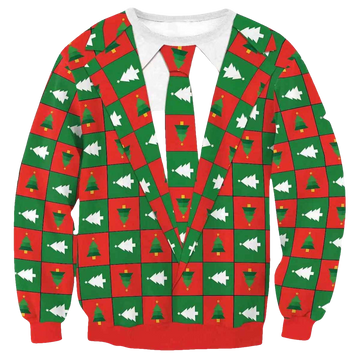 Tree Suit Ugly Christmas Sweater - Moonbestprint
