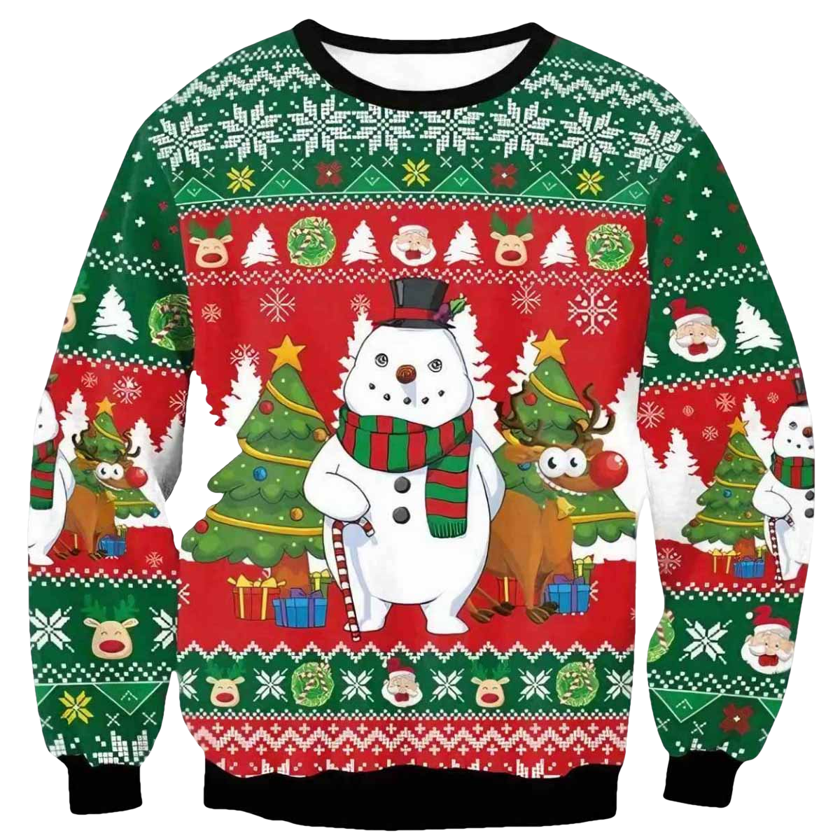 Snowman Christmas Ugly Sweater - Moonbestprint