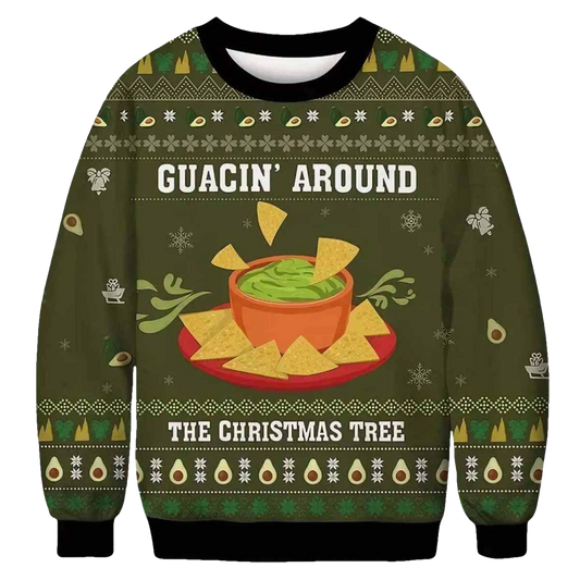 Guacln Around The Christmas Tree Ugly Christmas Sweater - Moonbestprint