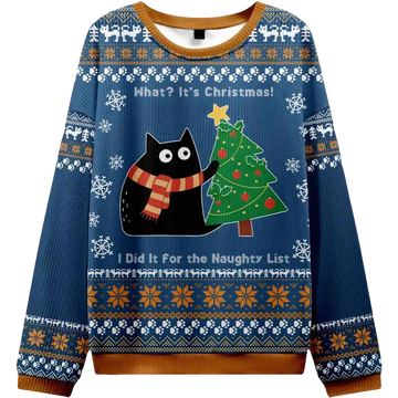 What Its Christmas Cat Ugly Christmas Sweater - Moonbestprint