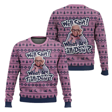 Leslie Jordan Well Shit What Are Yall Doin Ugly Christmas Sweater - Moonbestprint