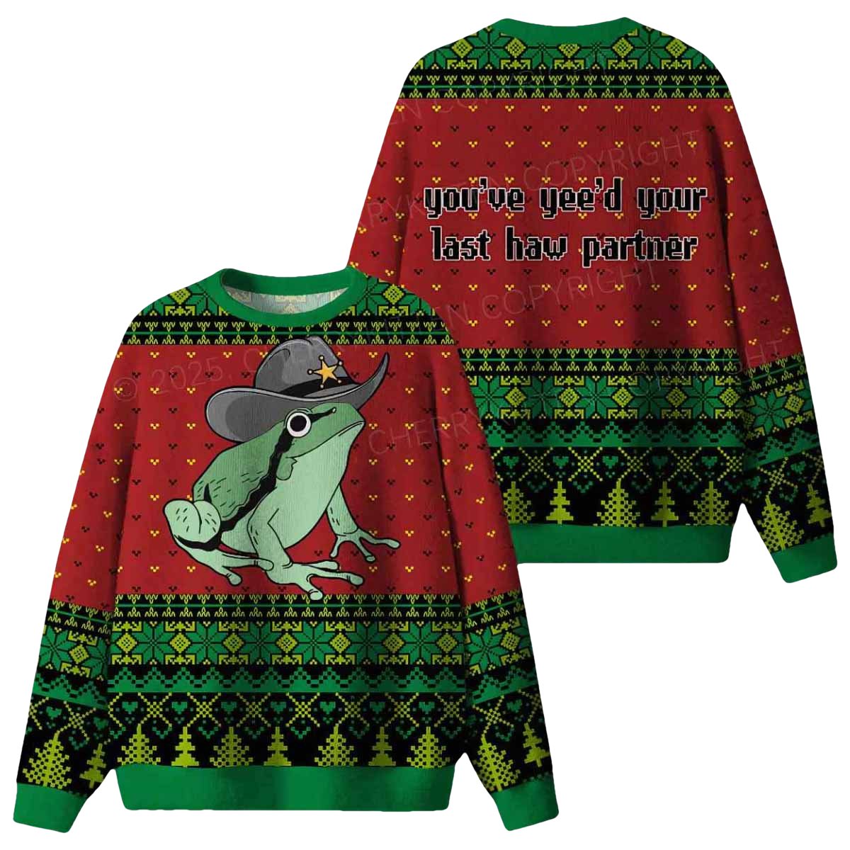 Frog Youve Yeed Your Last Haw Partner Ugly Christmas Sweater - Moonbestprint