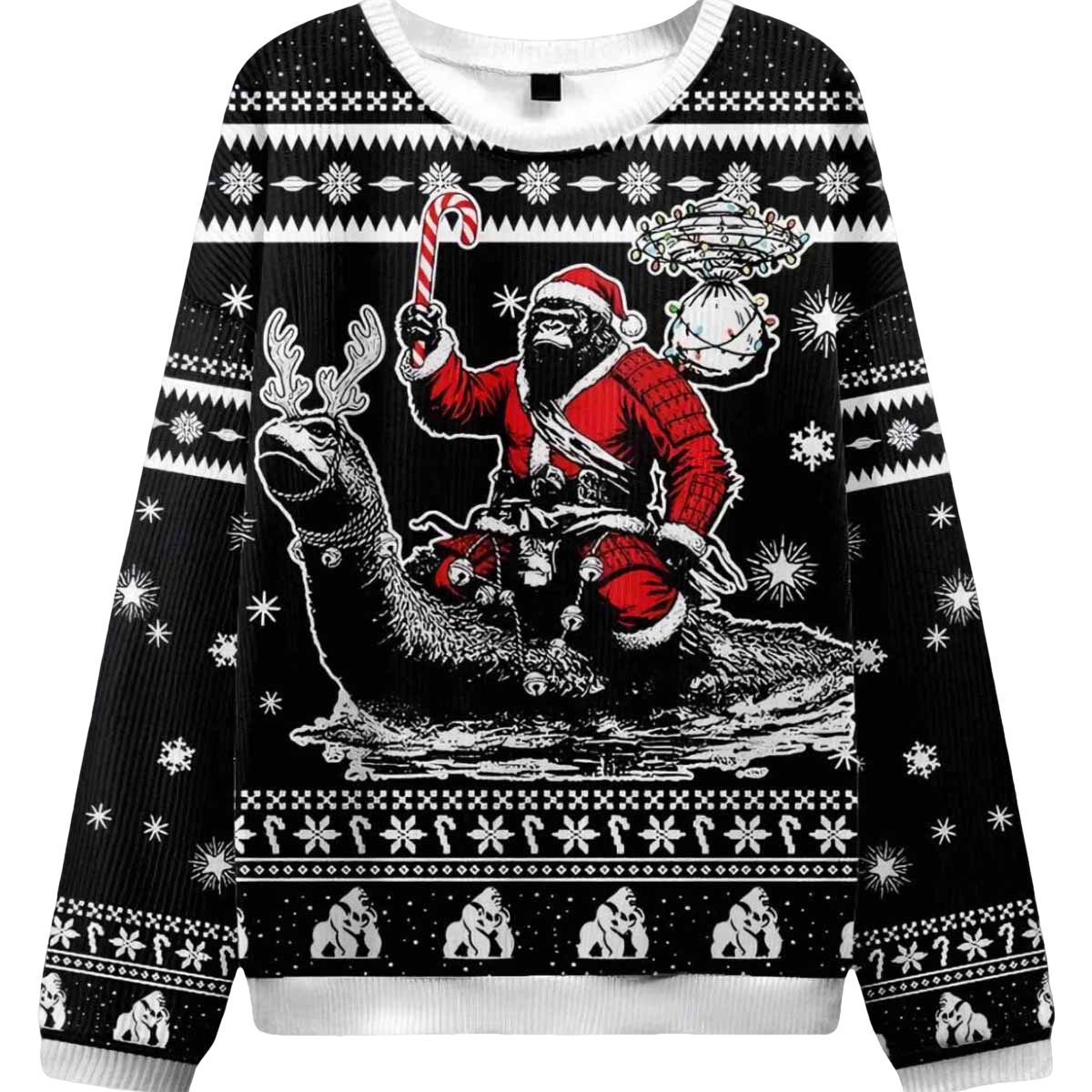 Samurai Bigfoot Ugly Christmas Sweater - Moonbestprint