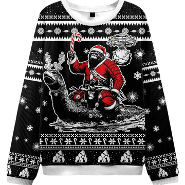 Samurai Bigfoot Ugly Christmas Sweater - Moonbestprint