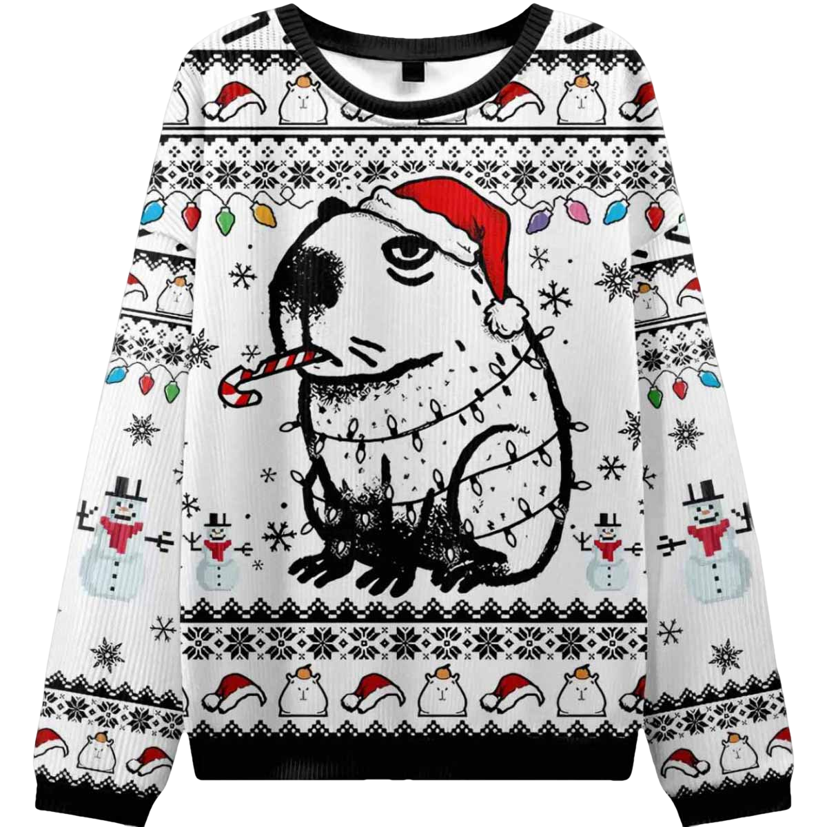 Capybara Smoking Ugly Christmas Sweater - Moonbestprint