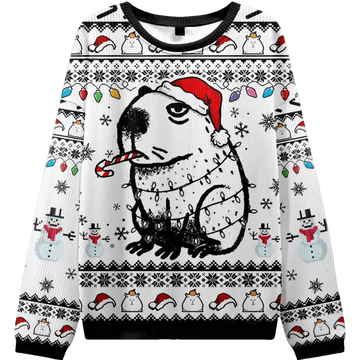 Capybara Smoking Ugly Christmas Sweater - Moonbestprint