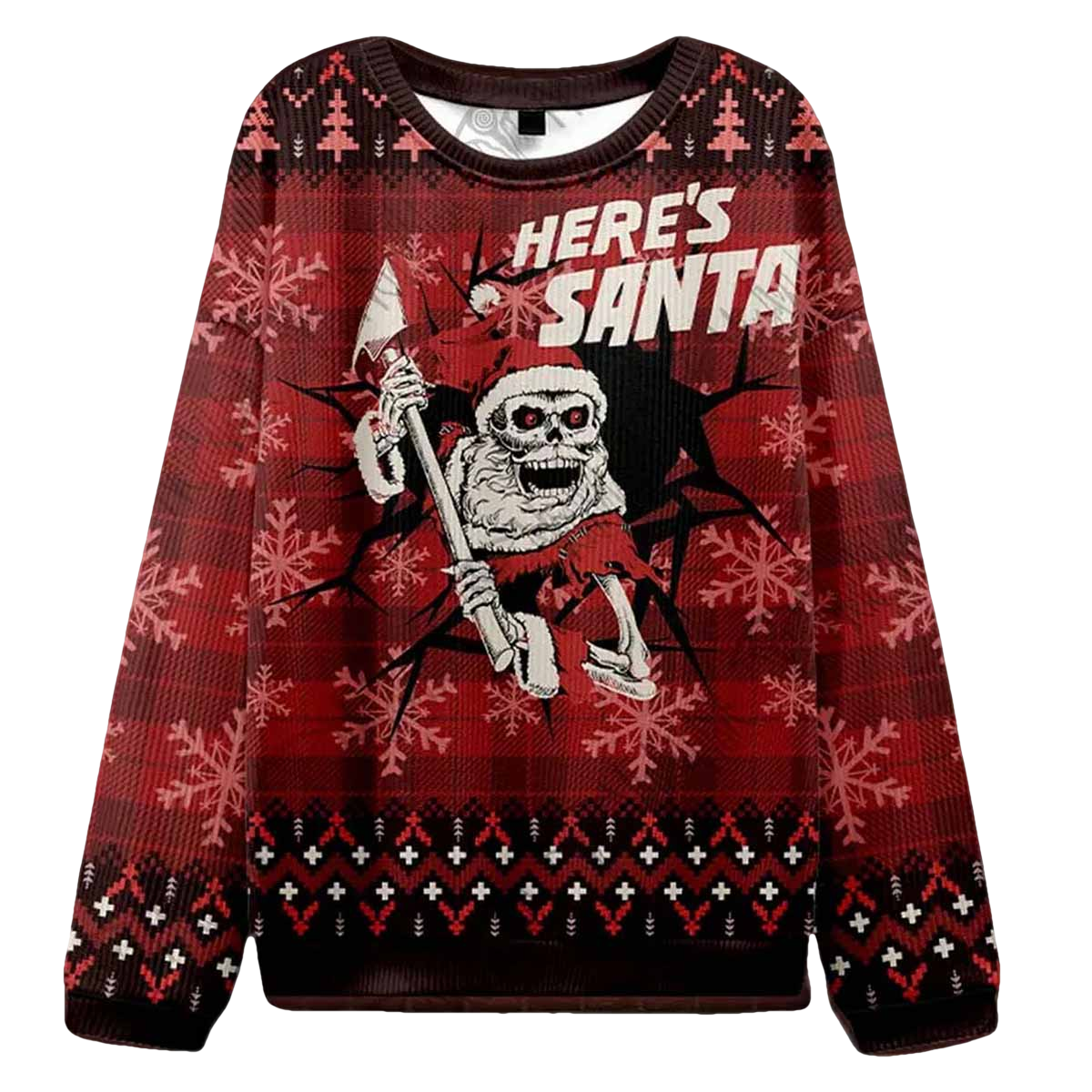 Heres Santa Ugly Christmas Sweater - Moonbestprint