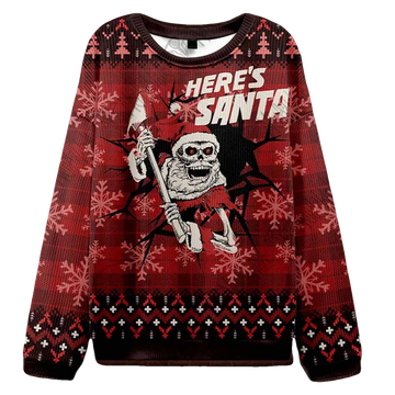 Heres Santa Ugly Christmas Sweater - Moonbestprint