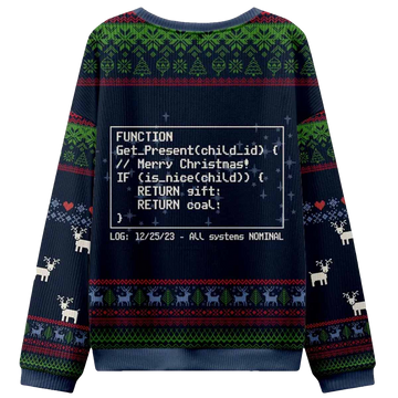 Santas Database Never Out of Sync Christmas Ugly Sweater - Moonbestprint