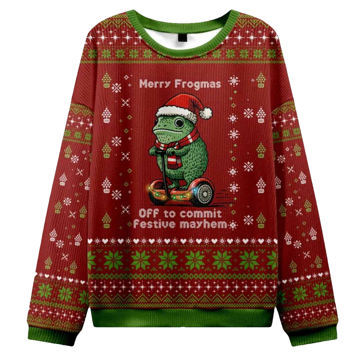 Off To Commit Frogmas Mayhem Christmas Ugly Sweater - Moonbestprint