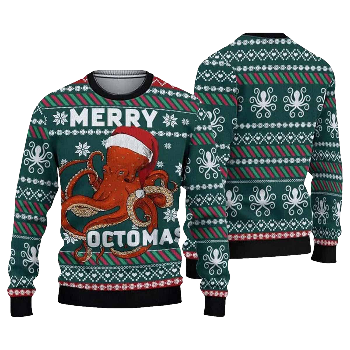 Merry Octopus Ugly Christmas Sweater - Moonbestprint