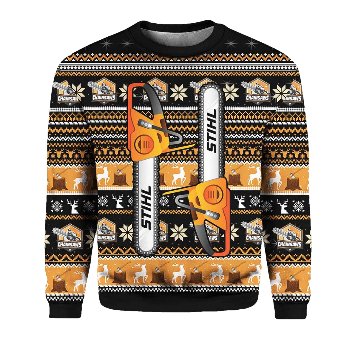 Stihl Chainsaws All Over Print Ugly Christmas Sweater - Moonbestprint