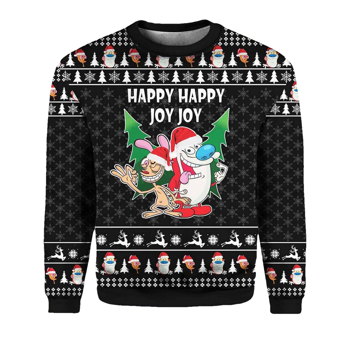 The Ren Stimpy Show Ugly Christmas Sweater - Moonbestprint
