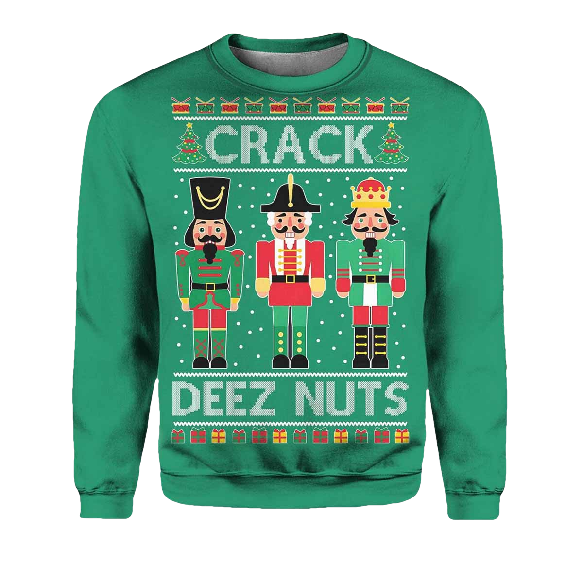Crack Deez Nuts Ugly Christmas Sweater - Moonbestprint