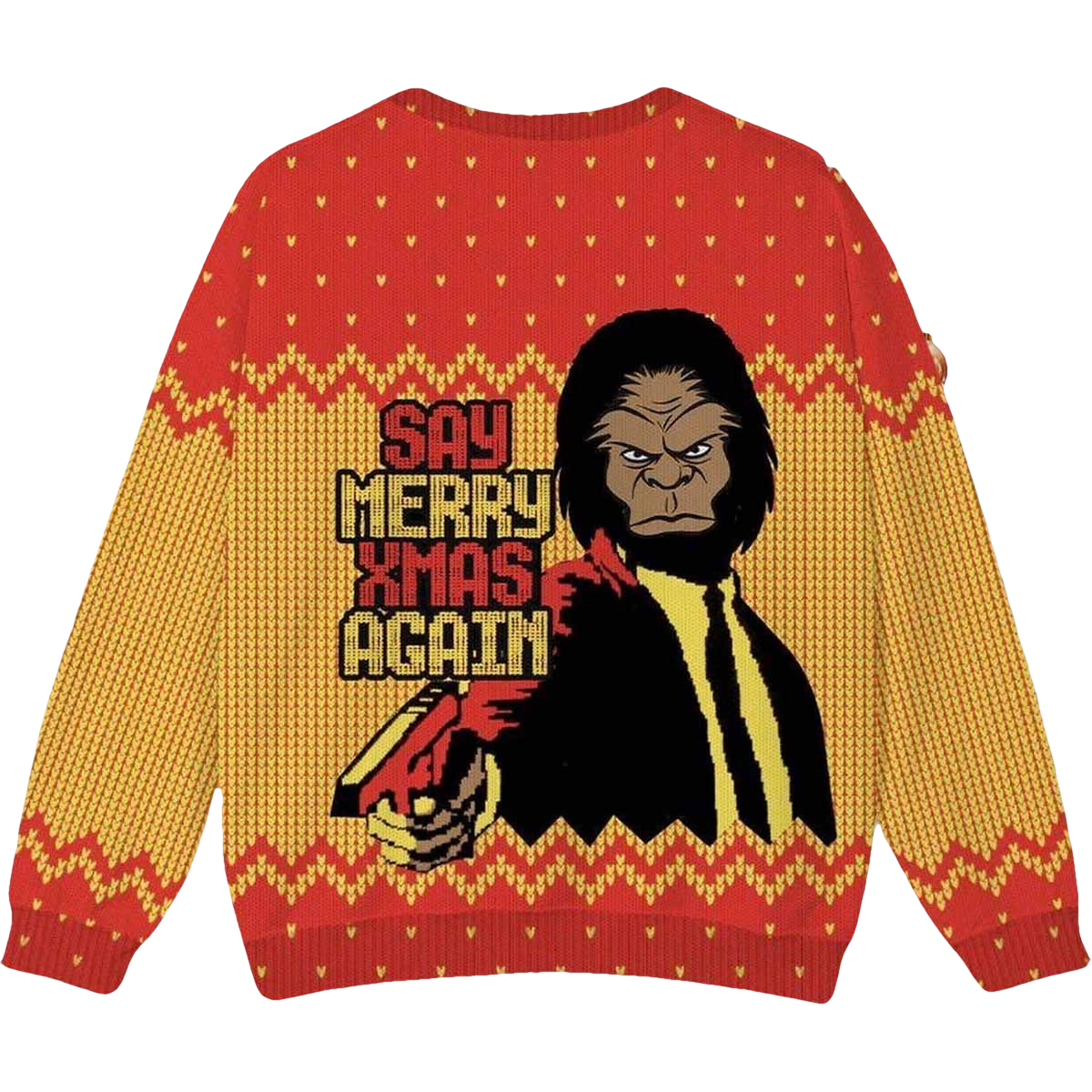 Bigfoot Say Merry Xmas Again Ugly Christmas Sweater - Moonbestprint