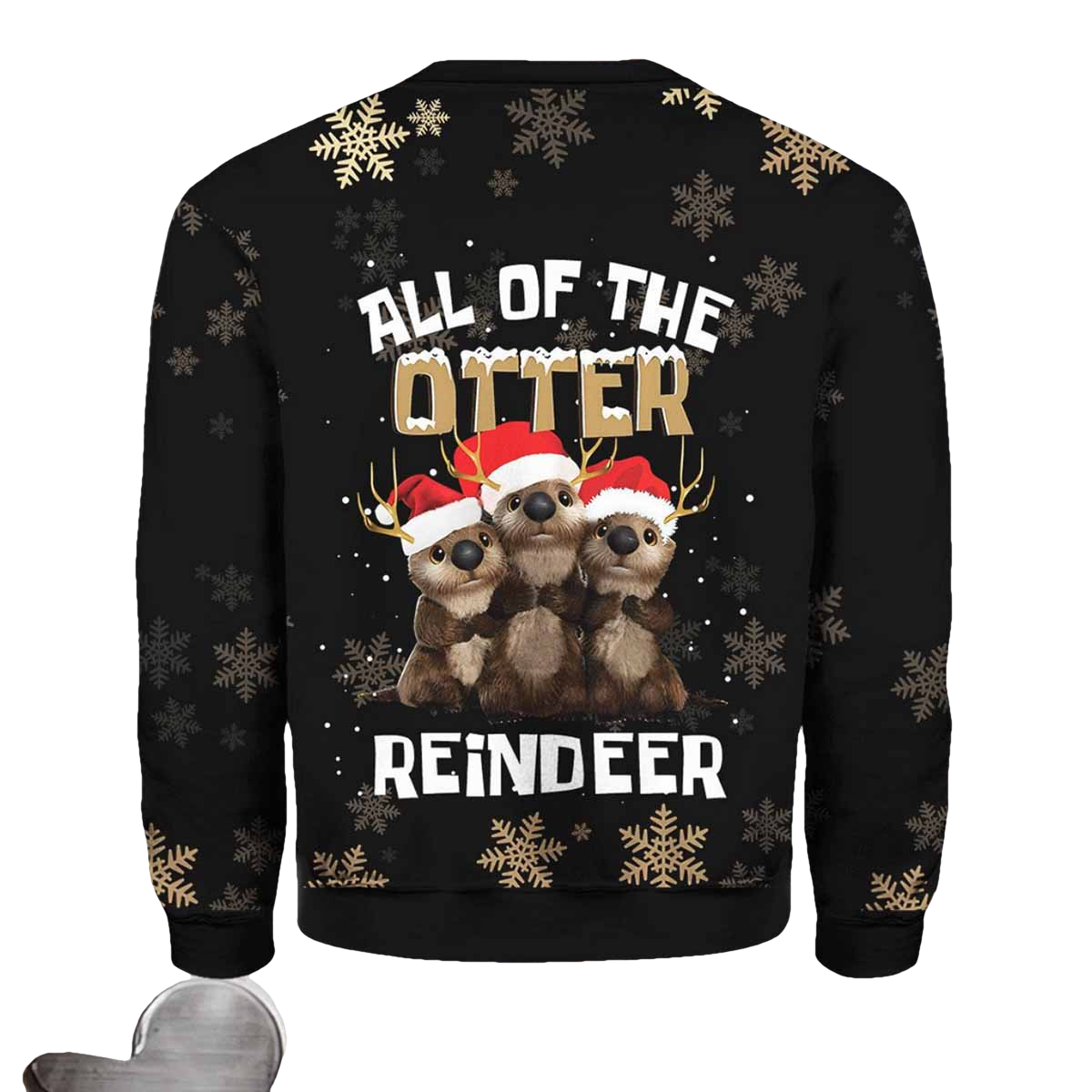 All Of The Otter Reindeer Christmas Ugly Sweater - Moonbestprint