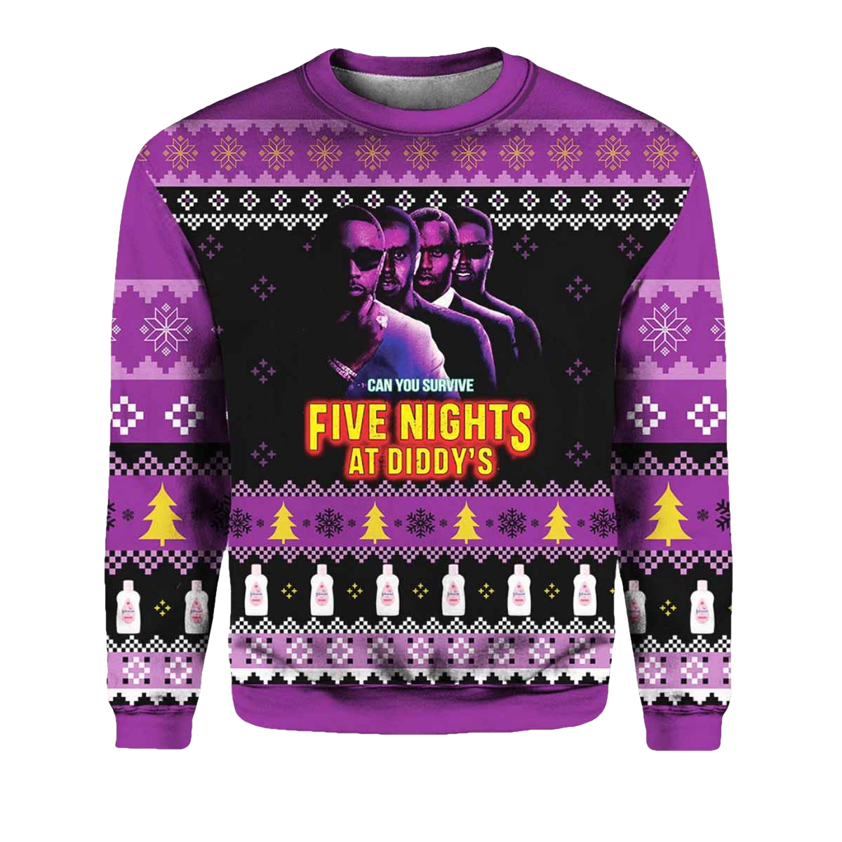 Can You Survive Five Nights At Diddys Ugly Christmas Sweater - Moonbestprint