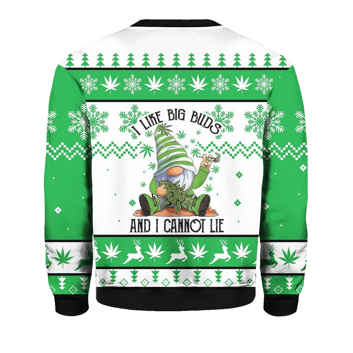 Gnome I Like Big Buds And I Cannot Lie Ugly Christmas Sweater - Moonbestprint