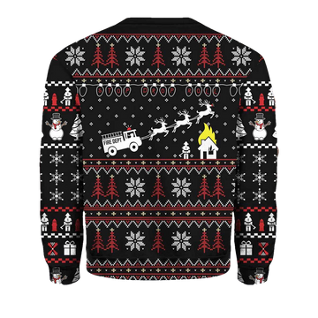 Firefighter Fire Ugly Christmas Sweater - Moonbestprint