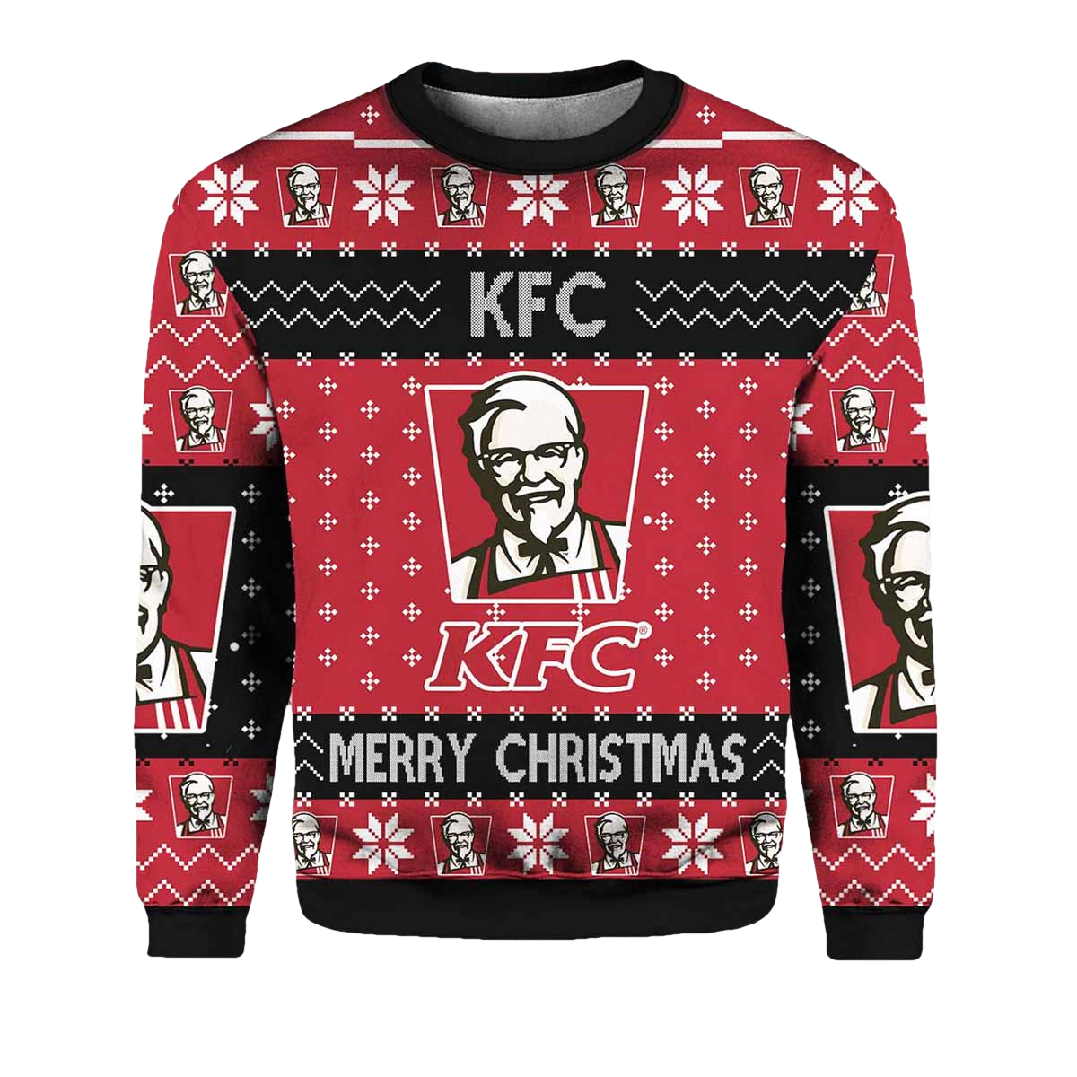 Fast Food KFC Ugly Christmas Sweater - Moonbestprint