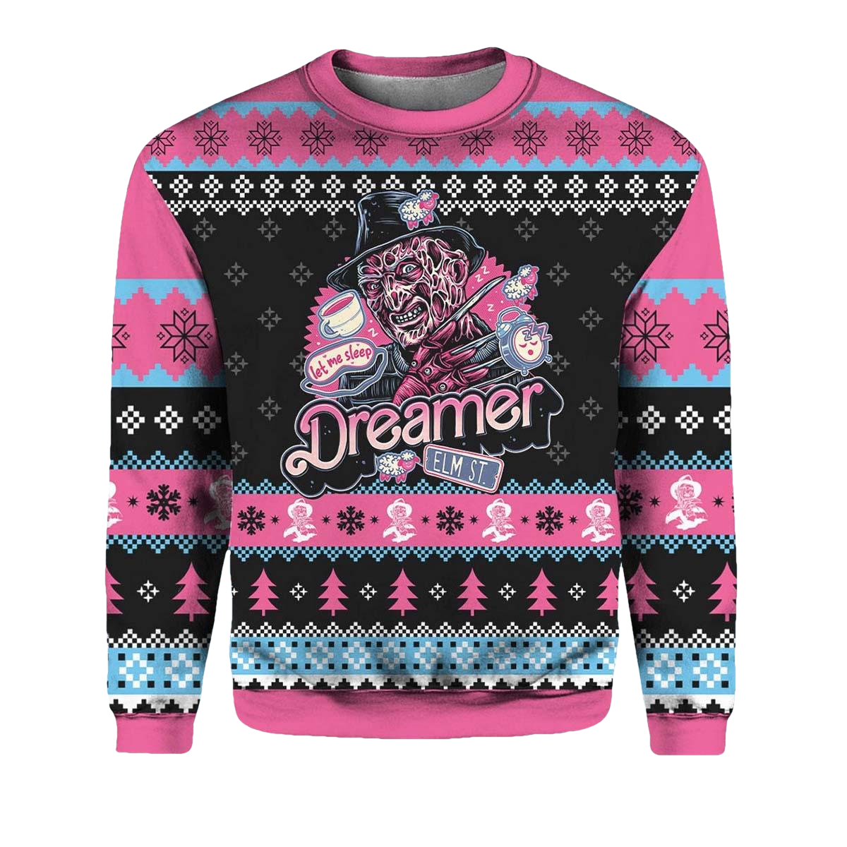 Freddy Krueger Dreamer A Nightmare On Elm Street Christmas Ugly Sweater - Moonbestprint