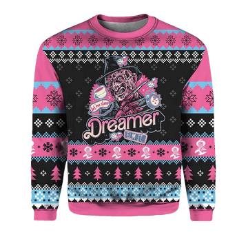 Freddy Krueger Dreamer A Nightmare On Elm Street Christmas Ugly Sweater - Moonbestprint