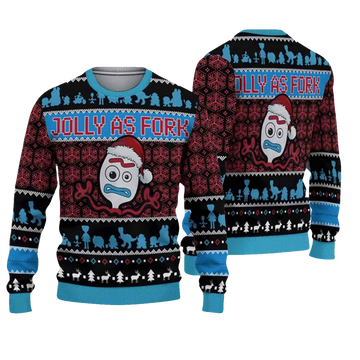 Toy Story Jolly As Fork Ugly Christmas Sweater - Moonbestprint