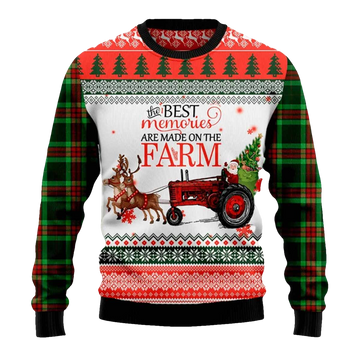 Best Memories Made on Farm Christmas Ugly Sweater - Moonbestprint