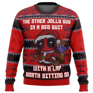 Deadpool Jolly Santa Hat Ugly Christmas Sweater - Moonbestprint