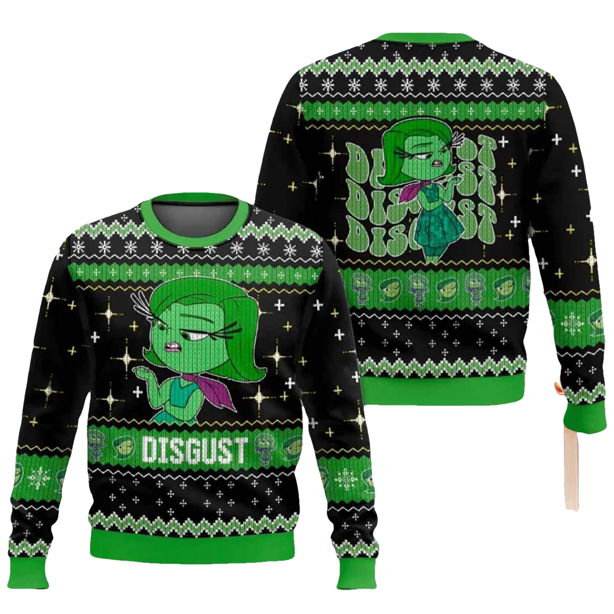 Disgust Inside Out Ugly Christmas Sweater - Moonbestprint
