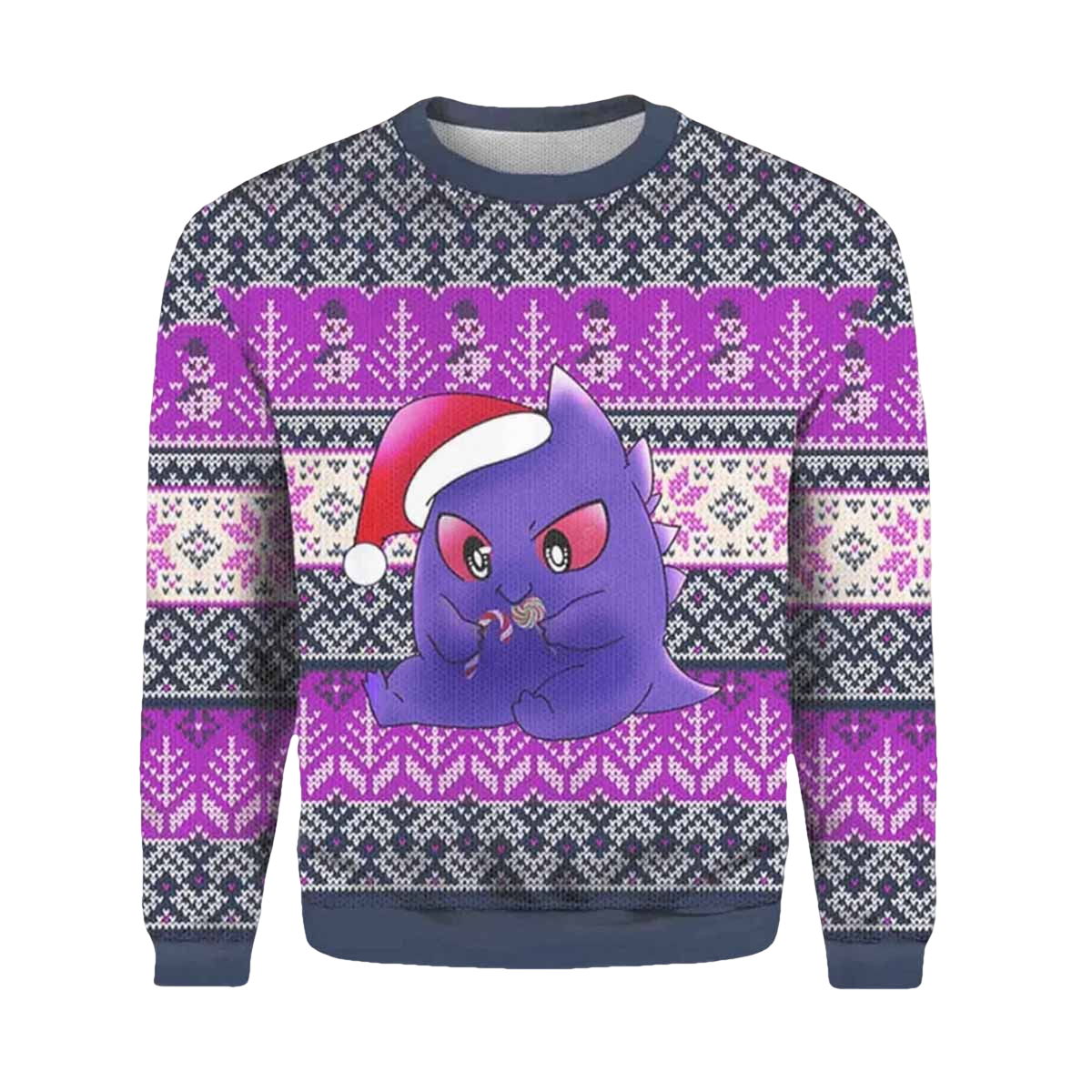 Gengar Christmas Ugly Sweater - Moonbestprint