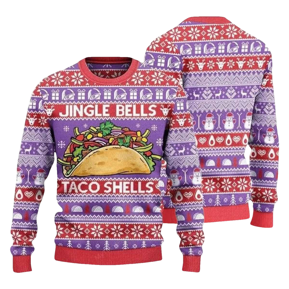 Jingle Bells Taco Shells Christmas Ugly Sweater - Moonbestprint