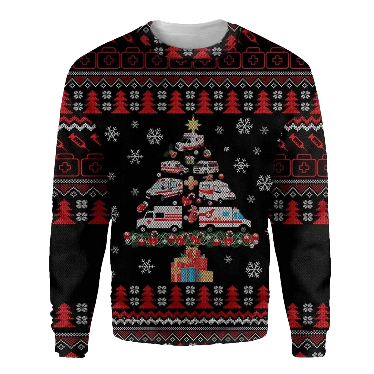 Paramedic Ambulance Ugly Christmas Sweater - Moonbestprint