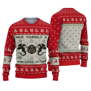 DnD Have Yourself Christmas Ugly Sweater - Moonbestprint