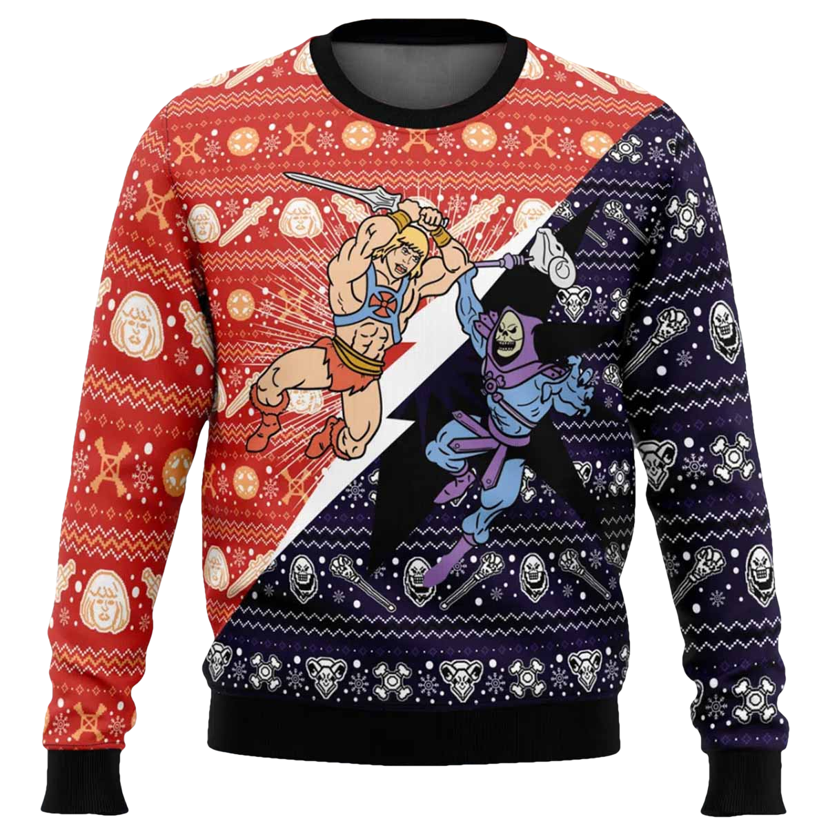 He-Man vs Skeletor Ugly Christmas Sweater - Moonbestprint