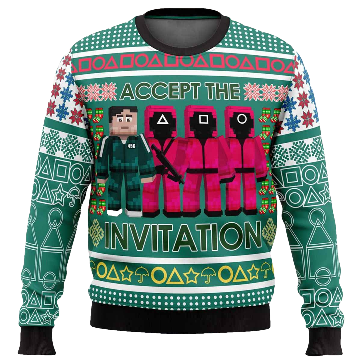 Squid Game Invitation Ugly Christmas Sweater - Moonbestprint